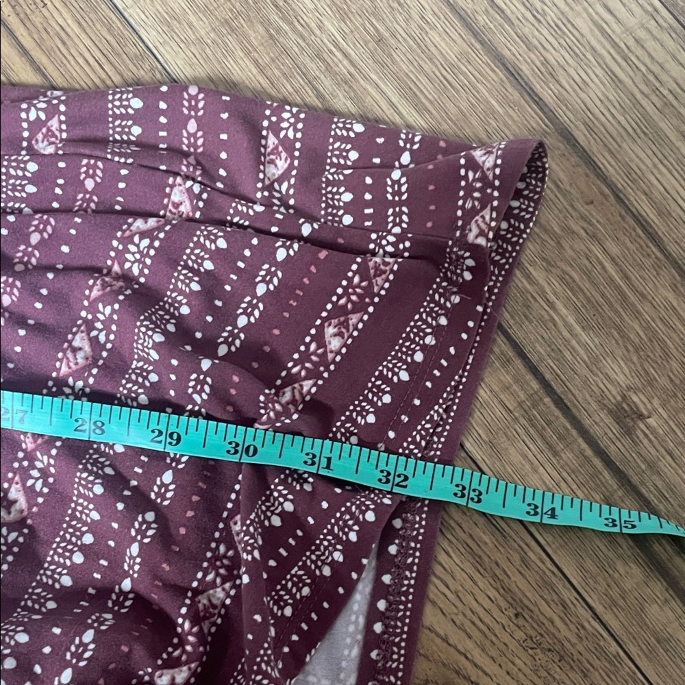 Derek Heart Burgundy and Cream Sleeveless Dress 5/$85​ - Picture 2 of 4